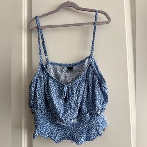 Wild Fable Blue Floral Camisole Crop Top